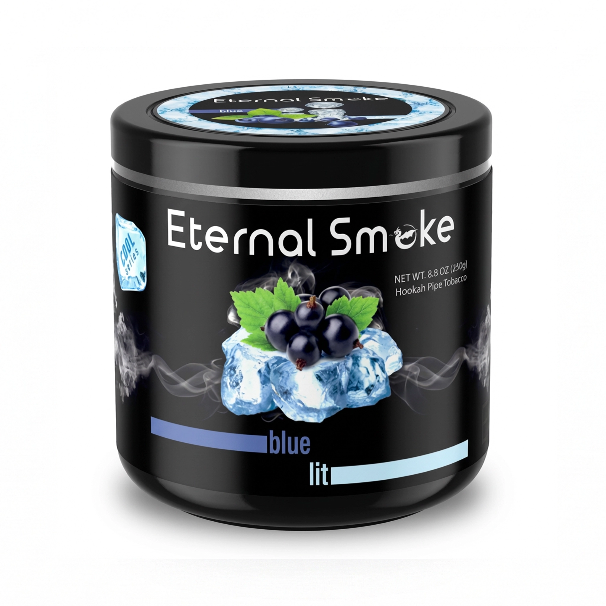 Eternal Smoke Blue Lit Shisha Tobacco - Sweet Iced Blueberry - Verified Fresh Batch Speed Hookah Miami