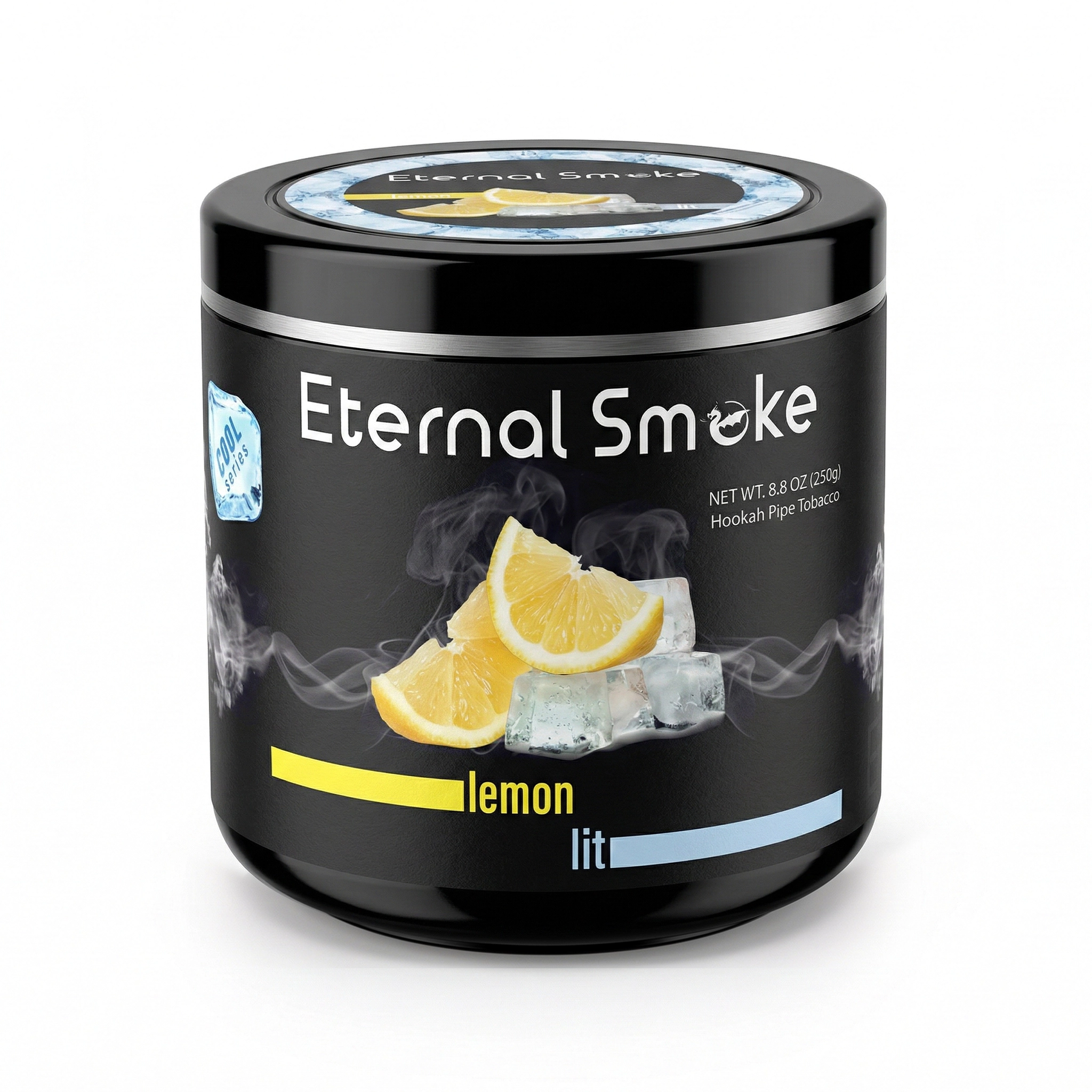 Eternal Smoke Lemon Lit Shisha Tobacco - Zesty Iced Lemon - Verified Fresh Batch Speed Hookah Miami
