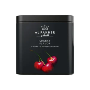 Al Fakher Cherry shisha tobacco tin on white background