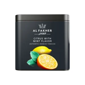 Al Fakher Citrus with Mint shisha tobacco tin on white background