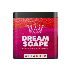 Al Fakher Dream Scape shisha tobacco tin on white background