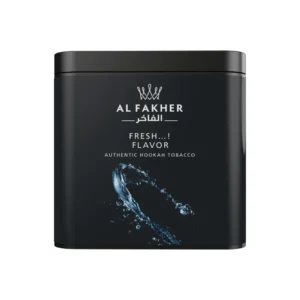 Al Fakher Fresh shisha tobacco tin on white background
