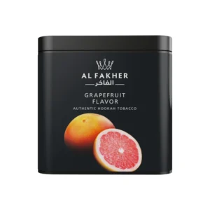 Al Fakher Grapefruit shisha tobacco tin on white background