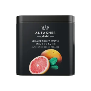 Al Fakher Grapefruit with Mint shisha tobacco tin on white background