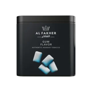 Al Fakher Gum shisha tobacco tin on white background