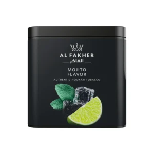 Al Fakher Mojito shisha tobacco tin on white background