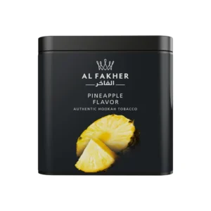 Al Fakher Pineapple shisha tobacco tin on white background