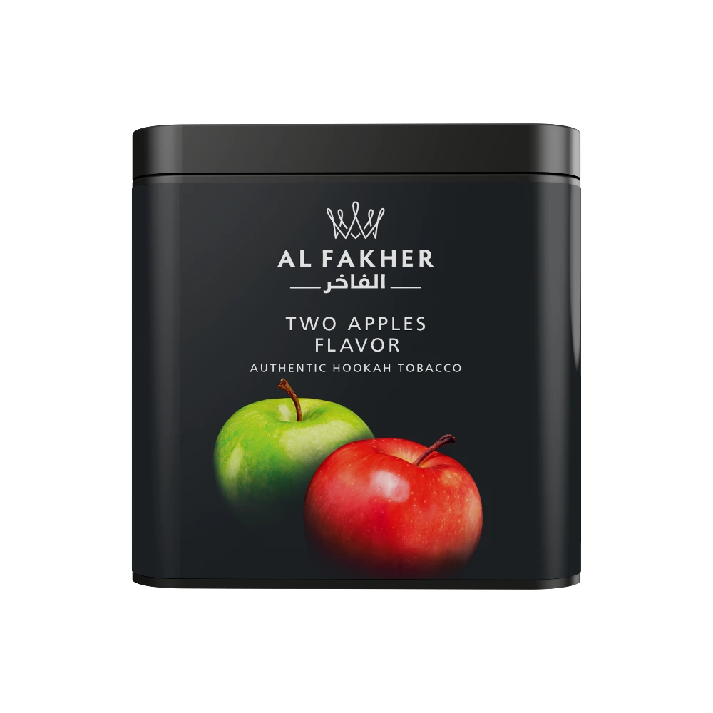 Al Fakher Two Apples shisha tobacco tin