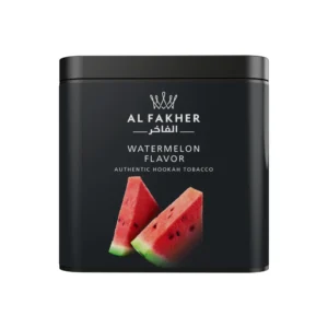 Al Fakher Watermelon shisha tobacco tin on white background
