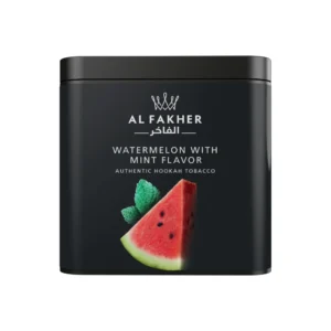 Al Fakher Watermelon with Mint shisha tobacco tin on white background