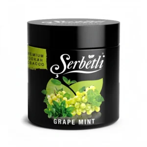 Serbetli Grape Mint shisha tobacco jar