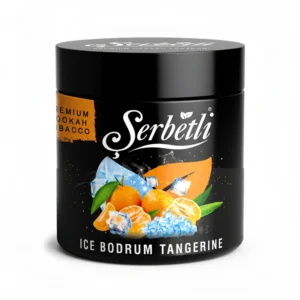 Serbetli Ice Bodrum Tangerine shisha tobacco jar