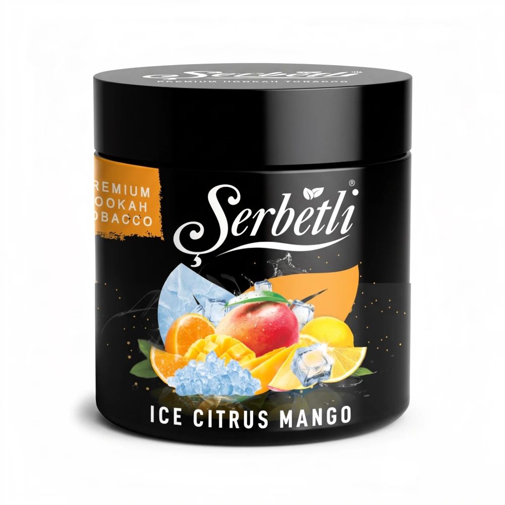 Serbetli Ice Citrus Mango shisha tobacco jar