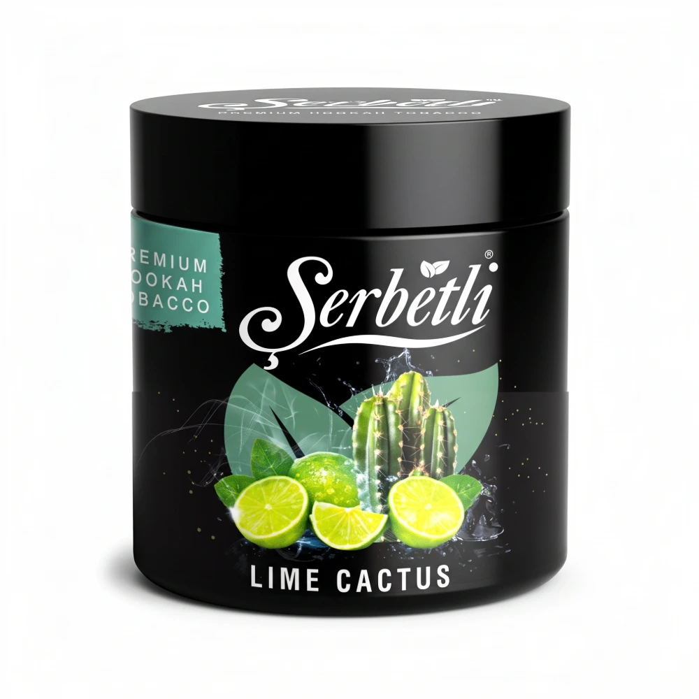 Serbetli Lime Cactus shisha tobacco jar