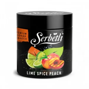 Serbetli Lime Spice Peach shisha tobacco jar