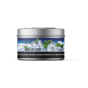 Social Smoke Absolute Zero shisha tobacco 200g tin