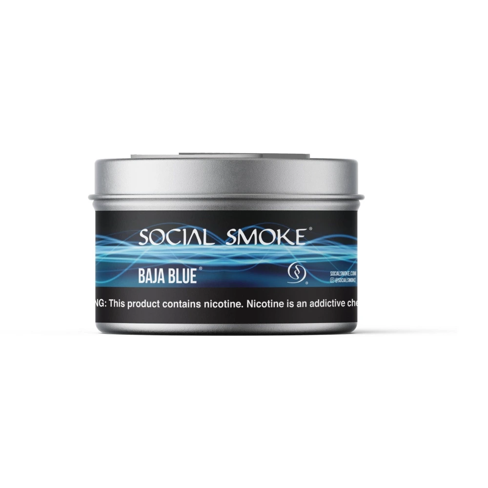 Social Smoke Baja Blue shisha tobacco 200g tin