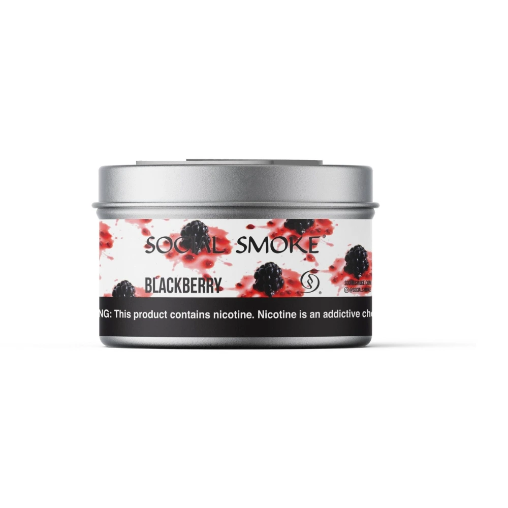 Social Smoke Blackberry shisha tobacco 200g tin