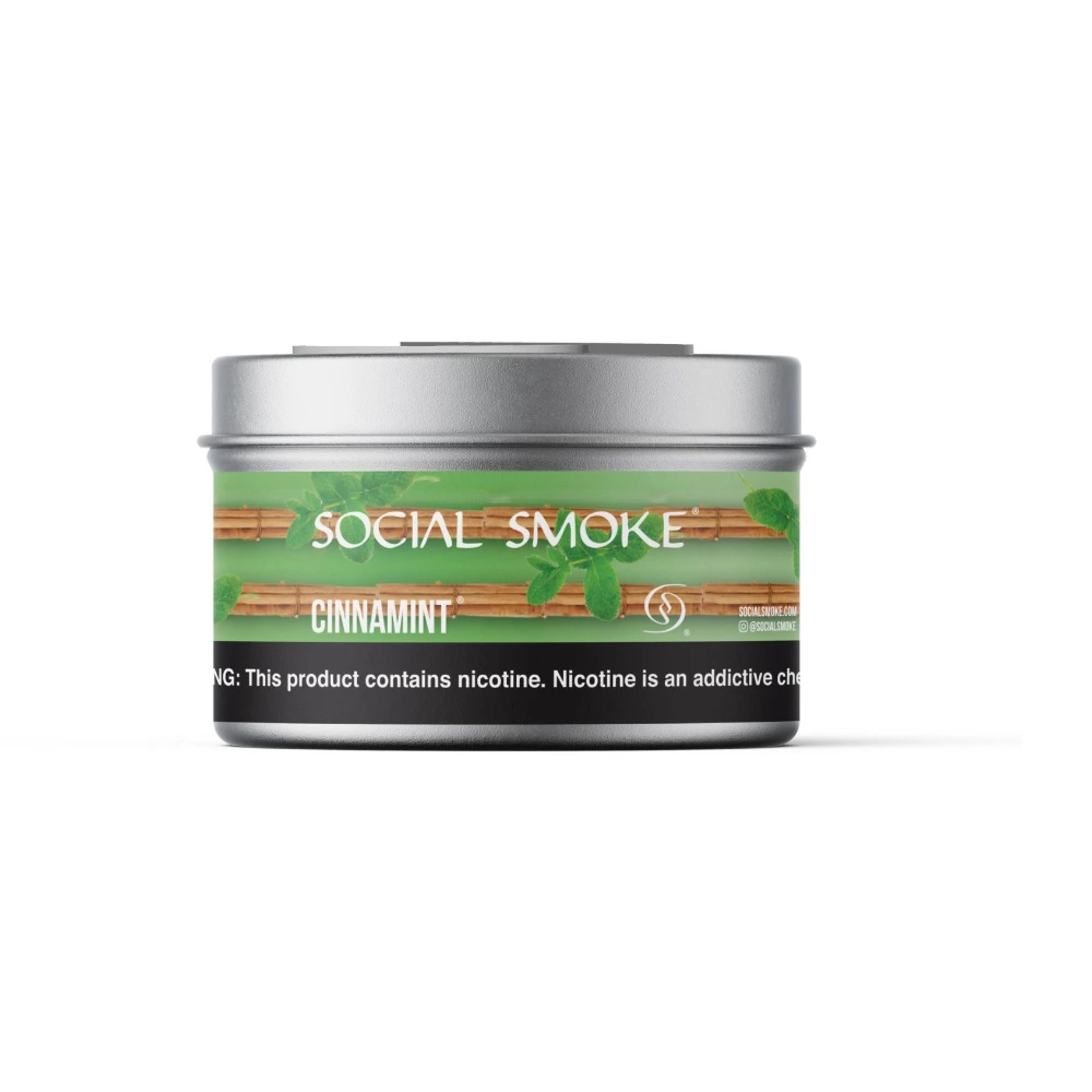 Social Smoke Cinnamint shisha tobacco 200g tin