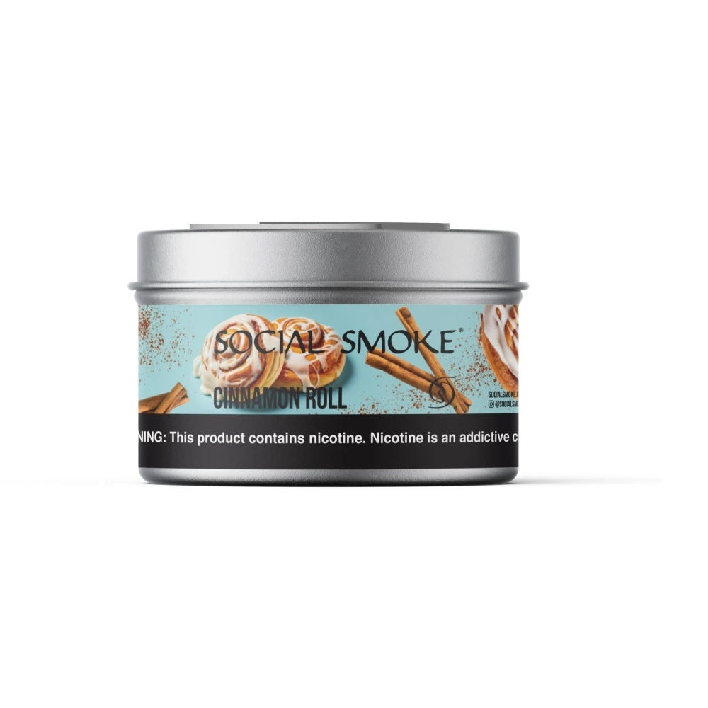 Social Smoke Cinnamon Roll shisha tobacco 200g tin