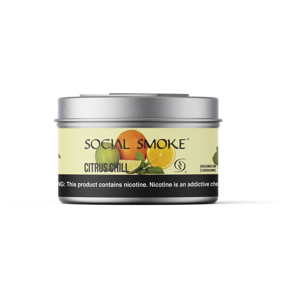 Social Smoke Citrus Chill shisha tobacco 200g tin