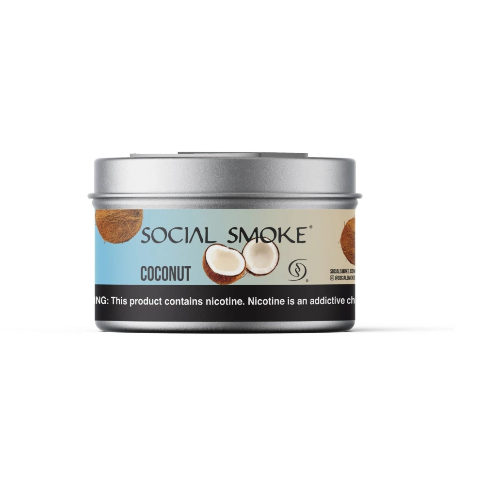 Social Smoke Coconut shisha tobacco 200g tin