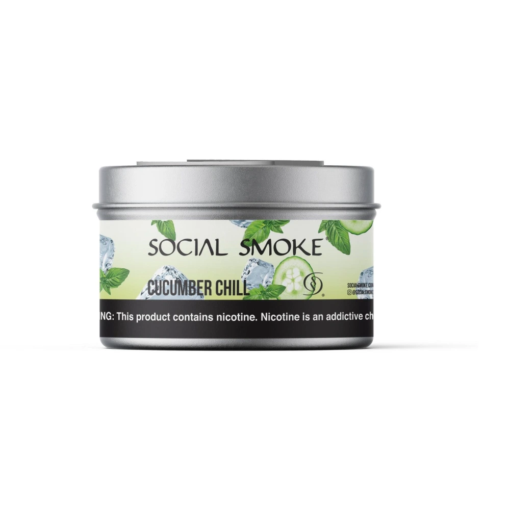 Social Smoke Cucumber Chill shisha tobacco 200g tin