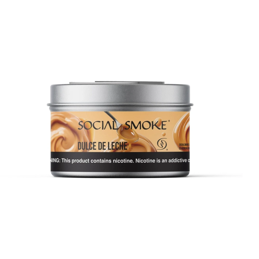 Social Smoke Dulce De Leche shisha tobacco 200g tin