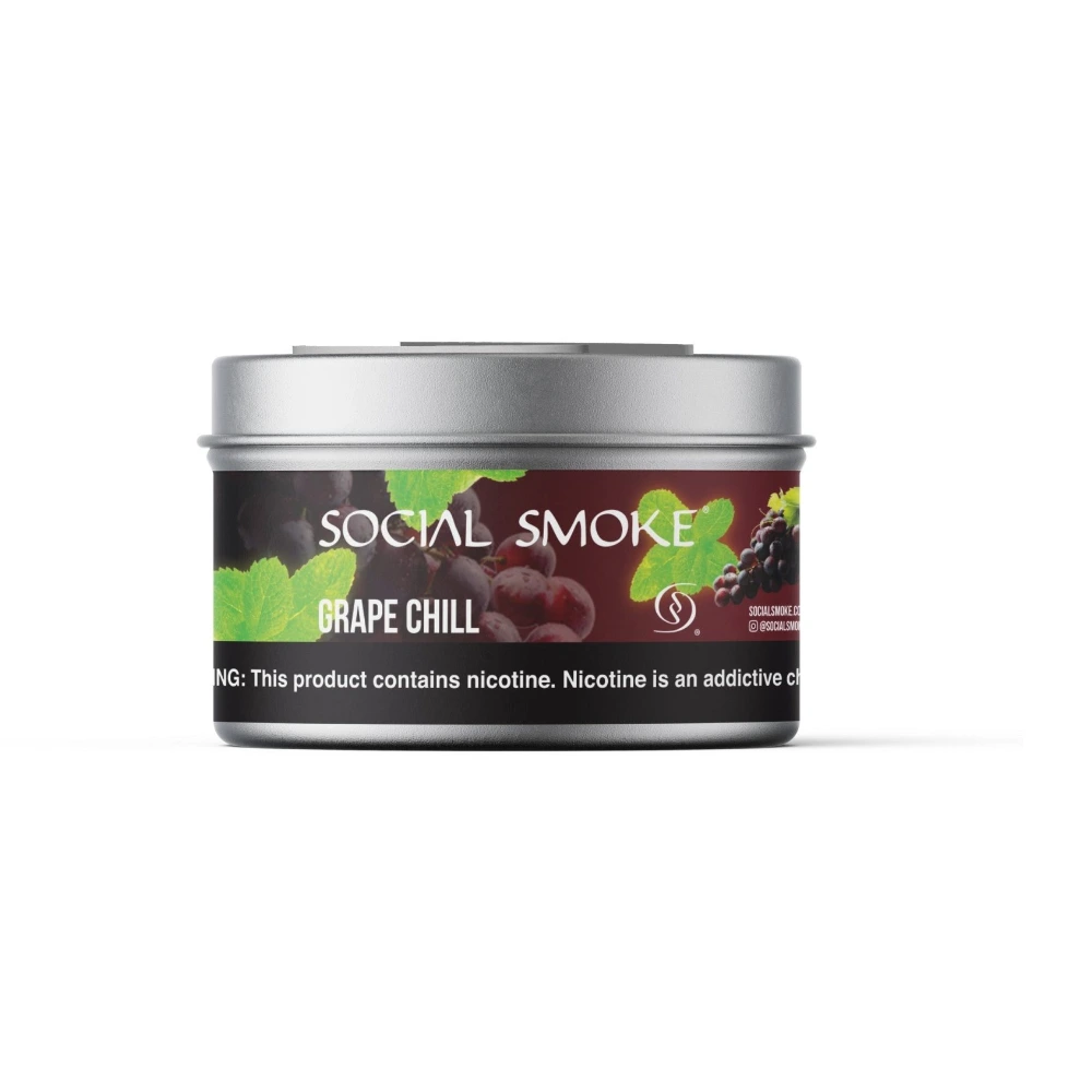 Social Smoke Grape Chill shisha tobacco 200g tin