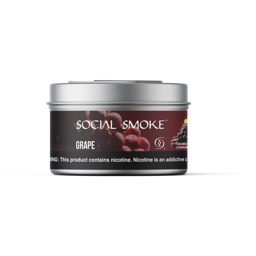 Social Smoke Grape shisha tobacco 200g tin