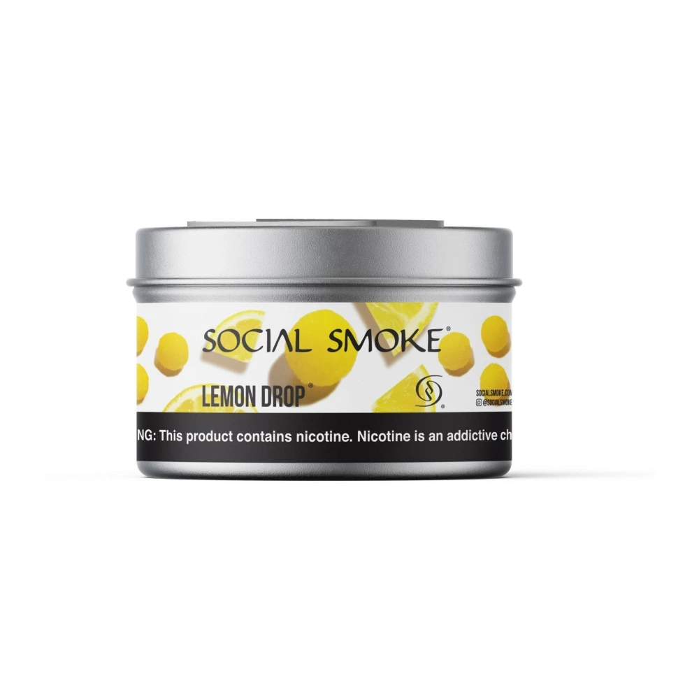 Social Smoke Lemon Drop shisha tobacco 200g tin
