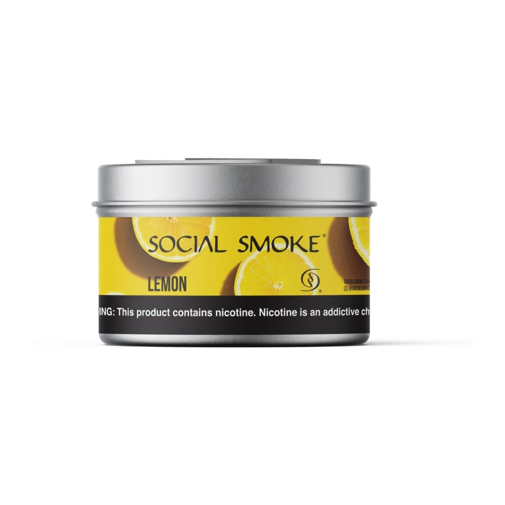 Social Smoke Lemon shisha tobacco 200g tin
