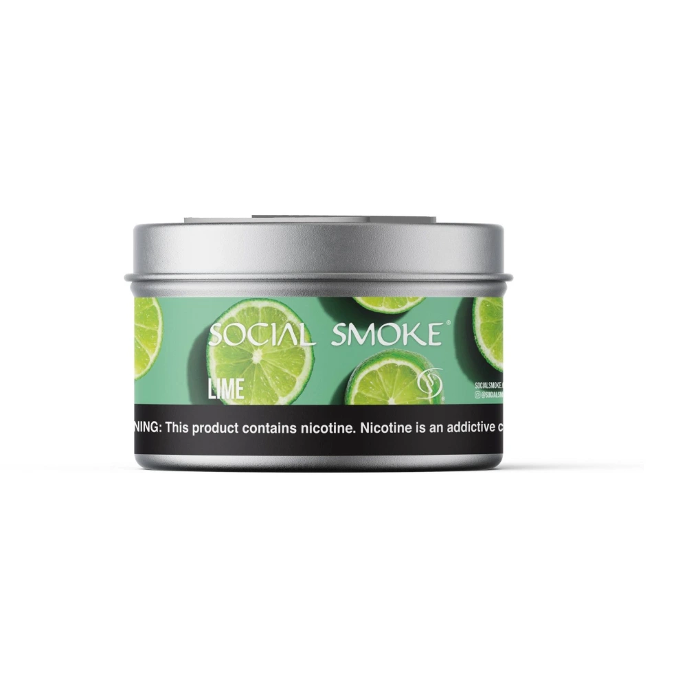 Social Smoke Lime shisha tobacco 200g tin