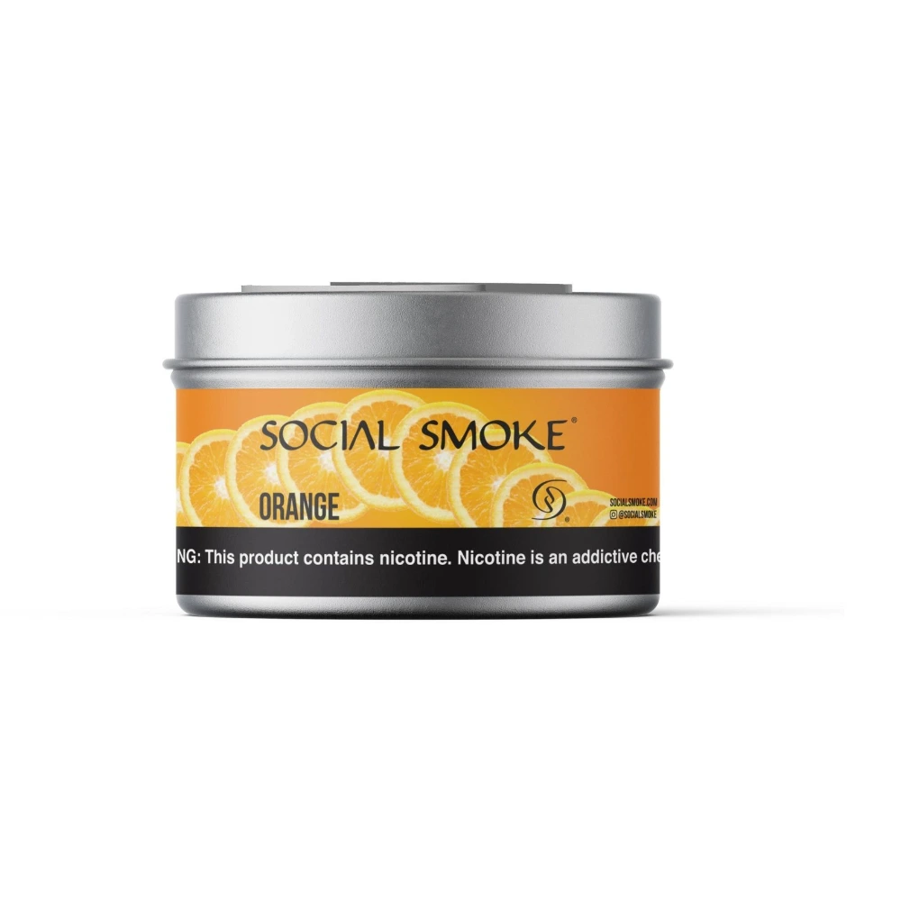 Social Smoke Orange shisha tobacco 200g tin