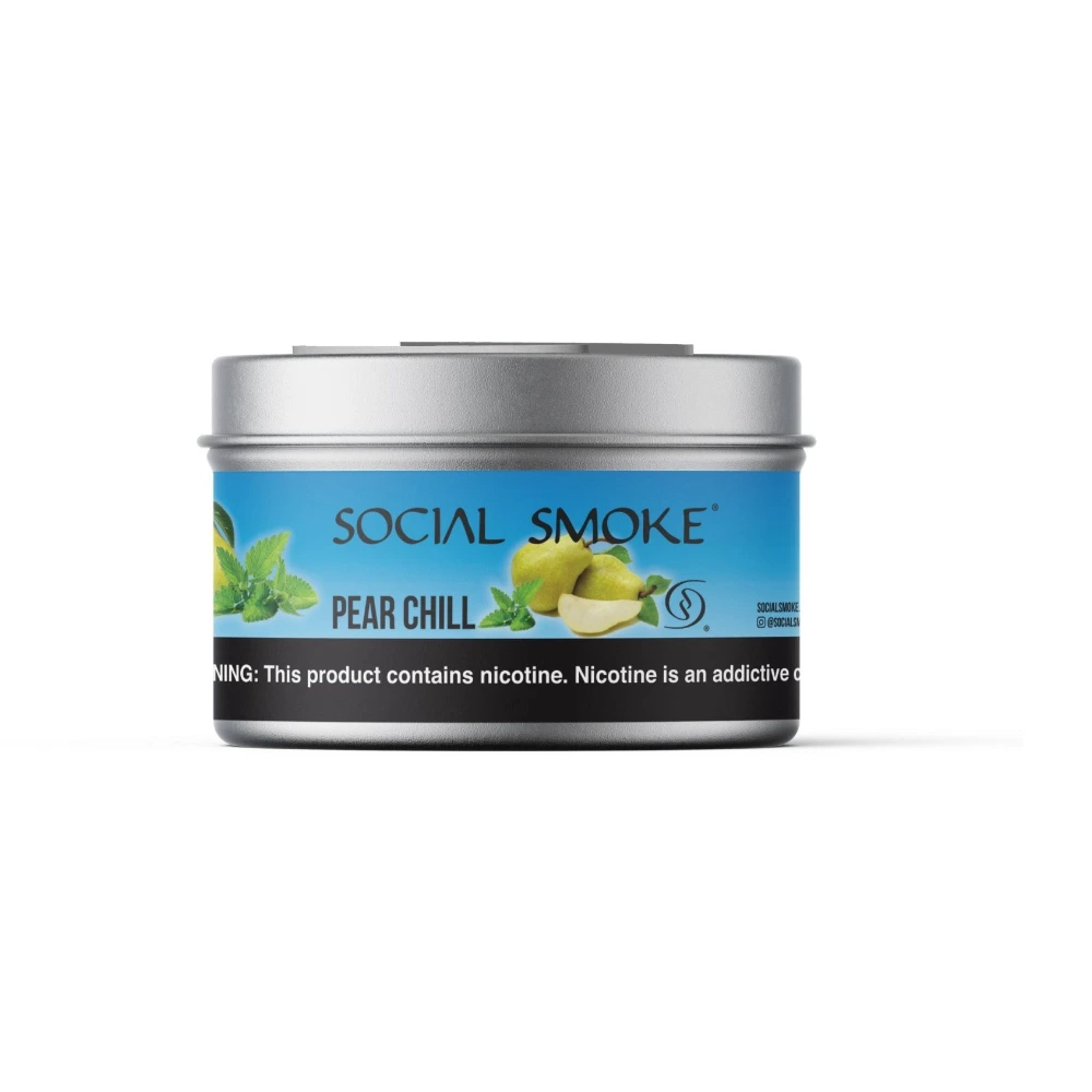 Social Smoke Pear Chill shisha tobacco 200g tin