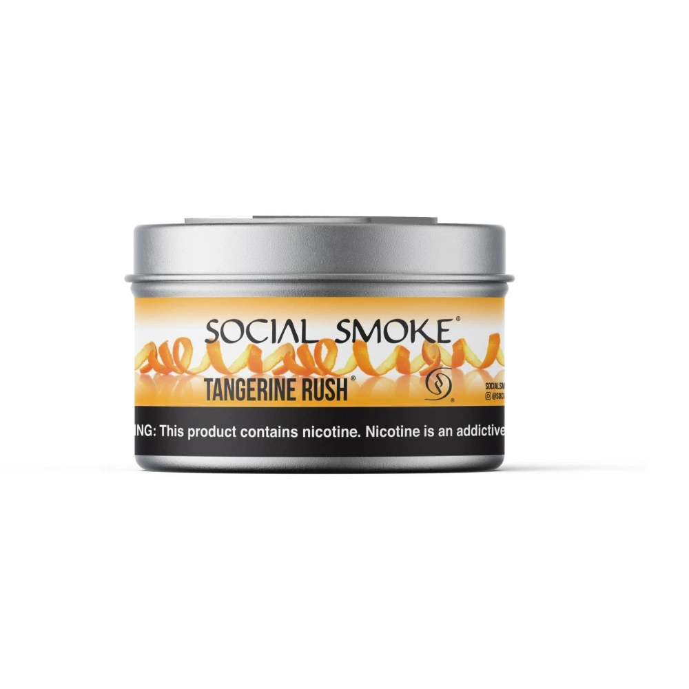 Social Smoke Tangerine Rush shisha tobacco 200g tin