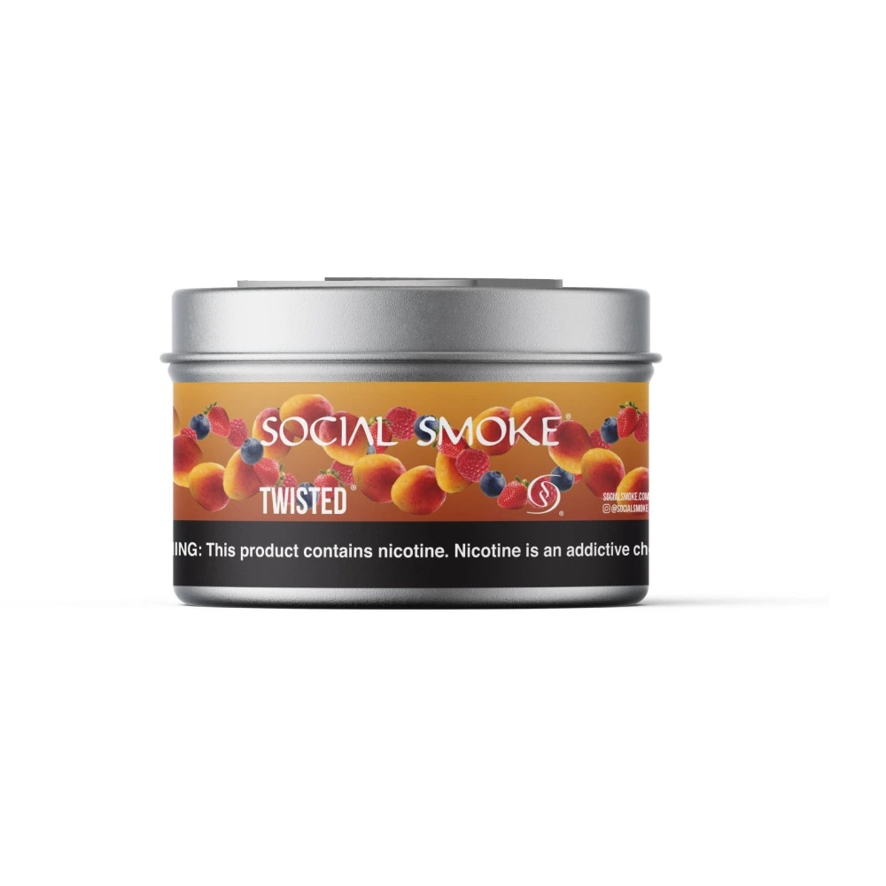 Social Smoke Twisted shisha tobacco 200g tin