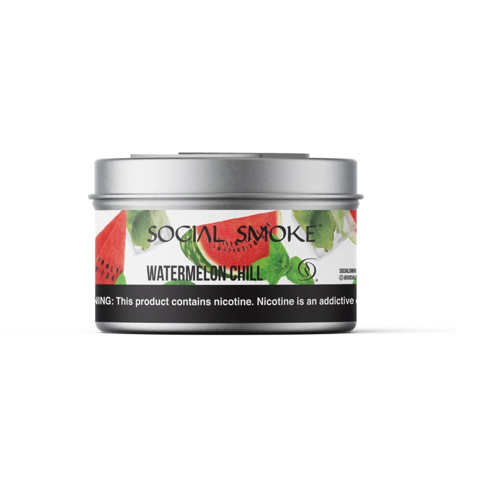 Social Smoke Watermelon Chill shisha tobacco 200g tin