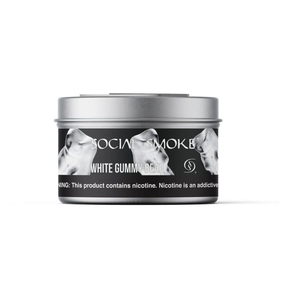 Social Smoke White Gummy Bear shisha tobacco 200g tin