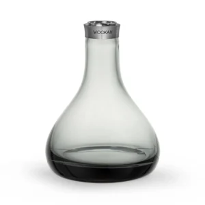Wookah Mini Vase Smoky Smooth, handmade glass hookah vase for the WOOKAH Mini