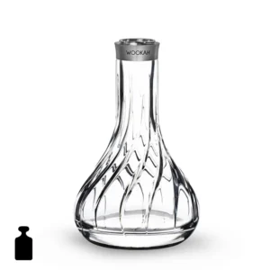 Wookah Vase Heavy Crystal Venti, handmade glass hookah vase