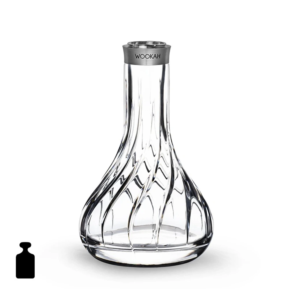Wookah Vase Heavy Crystal Venti, handmade glass hookah vase