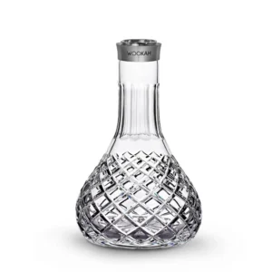 Wookah Vase Mastercut Check, handmade glass hookah vase