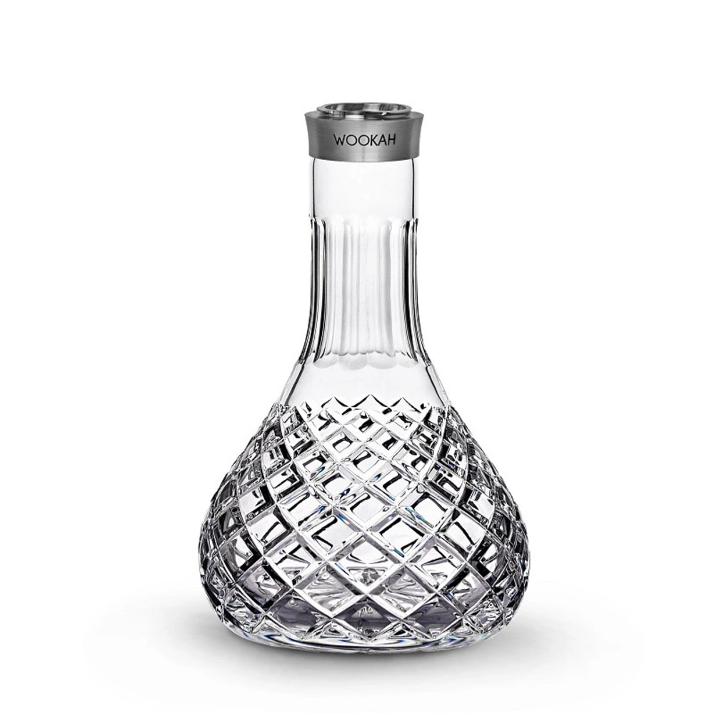 Wookah Vase Mastercut Check, handmade glass hookah vase