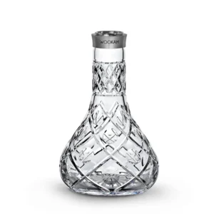 Wookah Vase Mastercut Olives, handmade glass hookah vase