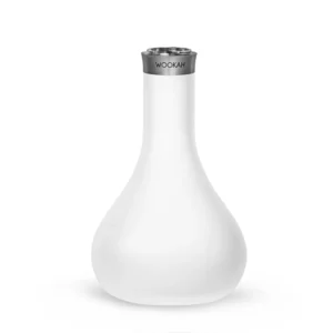 Wookah Vase Misty Smooth, handmade glass hookah vase