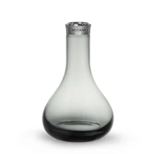 Wookah Vase Smoky Smooth, handmade glass hookah vase
