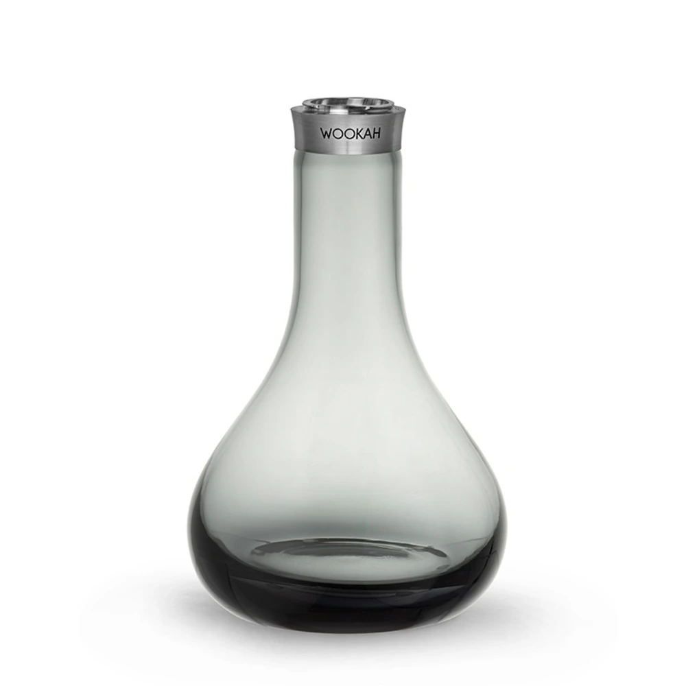 Wookah Vase Smoky Smooth, handmade glass hookah vase