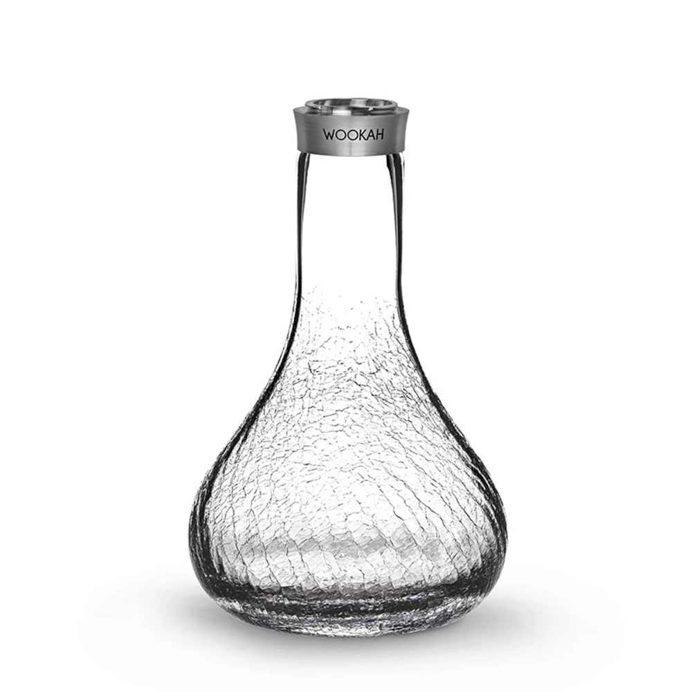 Wookah Vase Smooth Gossamer, handmade glass hookah vase